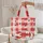 Red Lobster Dinner Plate Gingham Mussel Oyster Everyday Carry Gift Quilted Tote Bag - 5