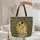 Personalized Kissing Couple Golden Robes Organic Swirls - Romantic Gift for Couples Quilted Tote Bag - 5