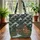 Rustic Log Cabin Mountain River Wooden Sign - Everyday Carry Gift for Outdoors Lover Quilted Tote Bag - 3