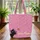 Black Kitten Orange Butterfly Pink Blossoms - Everyday Carry Travel Gift for Cat Lovers Quilted Tote Bag - 3