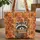 Raccoon Wooden Sign Autumn Leaves - Wildlife Lover Everyday Carry Gift Quilted Tote Bag - 1