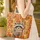 Raccoon Wooden Sign Autumn Leaves - Wildlife Lover Everyday Carry Gift Quilted Tote Bag - 4