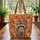 Raccoon Wooden Sign Autumn Leaves - Wildlife Lover Everyday Carry Gift Quilted Tote Bag - 3