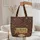 Ornate Vintage Camper Van Travel Symbols Scrollwork Everyday Carry Gift for Travelers Quilted Tote Bag - 5