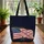 Waving American Flag Glowing Sparkling Star Cosmic Sky - Independence Day Everyday Carry Gift Quilted Tote Bag - 3