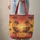 Palm Frond Bird Tropical Sunset Rippling Water - Everyday Carry Travel Essentials Quilted Tote Bag - 6