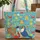 Toucan Red Crab Surfboard Beach Scene - Travel Essentials for Beach Lover Quilted Tote Bag - 1