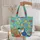 Toucan Red Crab Surfboard Beach Scene - Travel Essentials for Beach Lover Quilted Tote Bag - 5