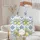 Lemons Green Leaf Blue White Floral Tile Circular Name Medallion Travel Essentials Quilted Tote Bag - 5