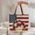 American Flag Fabric Roses - Independence Day Gift for Veterans Quilted Tote Bag - 5