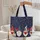 Patriotic Gnomes Fireworks Stars Hearts Independence Day Gift for Proud Americans Quilted Tote Bag - 5