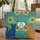 Folk Art Blue Orange Cats Yellow Green Sunflowers Heart Everyday Carry Gift Quilted Tote Bag - 1