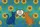 Folk Art Blue Orange Cats Yellow Green Sunflowers Heart Everyday Carry Gift Quilted Tote Bag - 7
