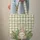 Homespun Gingham Bunny Foliage Personalized Hoop Everyday Carry Gift Quilted Tote Bag - 6