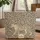 Classic Leopard Silhouette Medallion - Everyday Carry Gift Quilted Tote Bag - 1