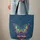 Ornate Butterfly Floral Wreath Personalized Name Everyday Carry Gift Quilted Tote Bag - 6