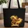 Glowing Majestic Fire Horse Name Scroll - Travel Essentials Gift for Horse Lover Quilted Tote Bag - 1