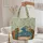 Blue Dragon Stacked Books Wildflower Personalized - Book Lover Everyday Carry Gift Quilted Tote Bag - 5