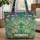 Ornate Stained Glass Dragonflies Organic Shapes Flowing Swirls - Everyday Carry Gift Quilted Tote Bag - 1