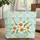 Botanical Daffodil Floral Bouquet Wreath Everyday Carry Gift Quilted Tote Bag - 1