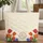 Red Orange Tulips Blue Hyacinths Floral Wreath Quilted Scroll - Everyday Carry Gift Quilted Tote Bag - 1