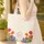 Red Orange Tulips Blue Hyacinths Floral Wreath Quilted Scroll - Everyday Carry Gift Quilted Tote Bag - 4