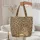 Graceful Leopard Cub Ornate Border Classic Leopard Spots Everyday Carry Gift Quilted Tote Bag - 5