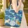 Sea Turtles Ocean Waves Coral Garland - Everyday Carry Gift for Ocean Lover Quilted Tote Bag - 4