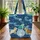Sea Turtles Ocean Waves Coral Garland - Everyday Carry Gift for Ocean Lover Quilted Tote Bag - 3