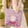 Ornate Butterfly Floral Leaves Circular Border Everyday Carry Gift for Her Quilted Tote Bag - 4