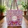 Ornate Butterfly Floral Leaves Circular Border Everyday Carry Gift for Her Quilted Tote Bag - 3