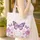 Personalized Name Butterflies Floral Wreath - Everyday Carry Gift Quilted Tote Bag - 4