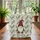 Deep Red Hat Gnome Evergreen Snowflakes Compact Leaf Garland Winter Carry Gift Quilted Tote Bag - 3