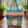 Desert Landscape Saguaro Floral Wreath Custom Name - Everyday Carry Gift Quilted Tote Bag - 3