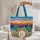 Desert Landscape Saguaro Floral Wreath Custom Name - Everyday Carry Gift Quilted Tote Bag - 5