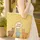 Storybook Three Alpacas Organic Swirls Circle Border Everyday Carry Gift for Alpaca Lover Quilted Tote Bag - 4