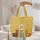Storybook Three Alpacas Organic Swirls Circle Border Everyday Carry Gift for Alpaca Lover Quilted Tote Bag - 5