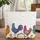 Chickens Roosters Wildflowers Personalized Name Floral Vines - Everyday Carry Gift Quilted Tote Bag - 1