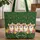 Five Corgi Dogs Floral Wreath Personalized Name - Corgi Lover Everyday Carry Gift Quilted Tote Bag - 1