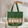 Five Corgi Dogs Floral Wreath Personalized Name - Corgi Lover Everyday Carry Gift Quilted Tote Bag - 5