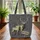 Stags Pine Antlers Personalized Name - Deer Lover Everyday Carry Gift Quilted Tote Bag - 3