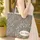 Ornate Botanical Wreath Vines Blossoms Leaves Vintage Enamel Plaque - Everyday Carry Gift Quilted Tote Bag - 4