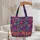 Personalized Name Folk Art Flowers Hearts Guitars - Everyday Carry Gift Quilted Tote Bag - 5