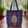 Our Lady of Guadalupe Personalized Golden Stars Roses Everyday Carry Quilted Tote Bag - 3