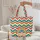 Colorful Rainbow Arc Chevron Heart Cartouche Everyday Carry Market Day Gift Quilted Tote Bag - 5