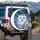 Snowy Owl Face Arctic Twilight Aurora - Wildlife Lover Gift Spare Tire Cover - 3