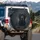 Black Labrador Dog Amber Eyes Front Paws Charcoal Grey - Dog Lover Gift Spare Tire Cover - 3