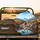 Italianate Village Mountain Lake Bell Tower Terracotta Roofs Flowering Trees - Travel Essentials Spare Tire Cover - 2