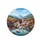 Italianate Village Mountain Lake Bell Tower Terracotta Roofs Flowering Trees - Travel Essentials Spare Tire Cover - 4