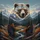 Grizzly Bear Snowy Mountain Forest River Autumn Landscape - Wildlife Lover Gift Spare Tire Cover - 6